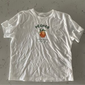 Abercrombie & Fitch Embroidered Peach T-Shirt